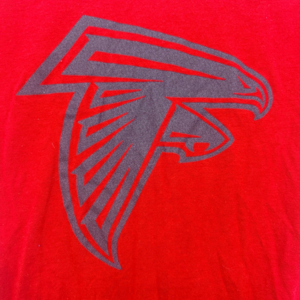 Nike Atlanta Falcons NFL Red Black Colorblock Tri-Blend T-Shirt Womens Small - Picture 3 of 8